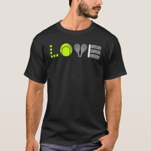 Camiseta Rackets de Jogador de Bola de Tênis do Amor Esport