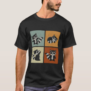 Camiseta Racoon Animal Retro