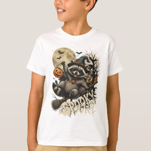 Camiseta Racoon Assustador de Halloween