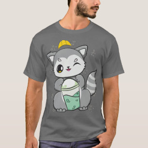Camiseta Racoon Bebe Boba Para Trabalhador De Construção Pr