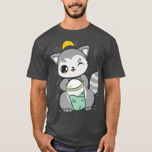 Camiseta Racoon Bebe Boba Para Trabalhador De Construção Pr