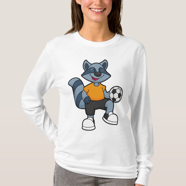 Camiseta Racoon com jogador de futebol (Frente)