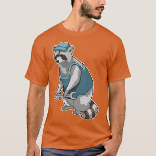 Camiseta Racoon como artesão de Wrench