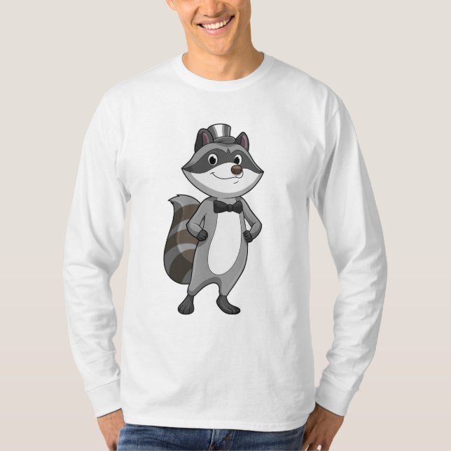 Camiseta Racoon como Groom com Tie (Frente)