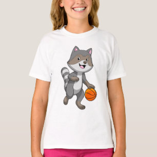 Camiseta Racoon como jogador de basquetebol