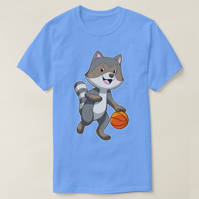 Camiseta Racoon como jogador de basquetebol (Frente do Design)