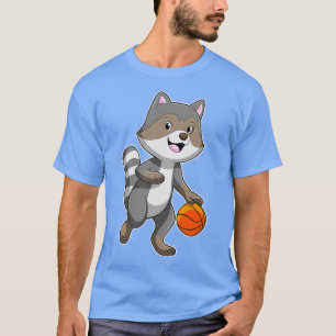 Camiseta Racoon como jogador de basquetebol