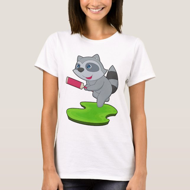 Camiseta Racoon Cricket Cricket bat (Frente)