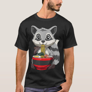 Camiseta Racoon Eating Ramen Racoon Ramen Bowl Racoon Noodl