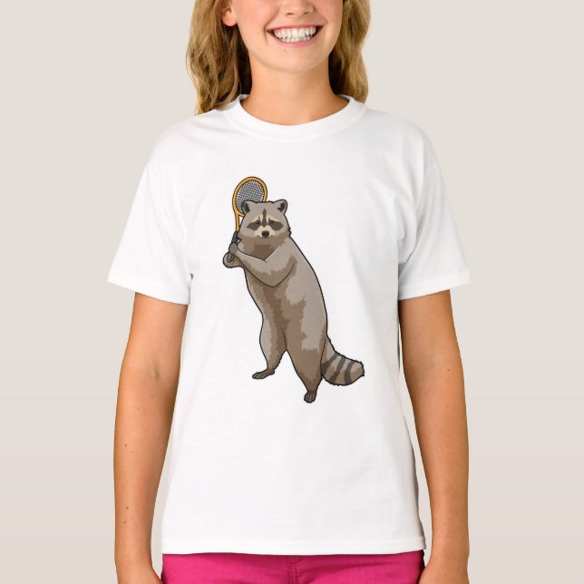 Camiseta Racoon em Tênis com raquete Tênis (Frente)