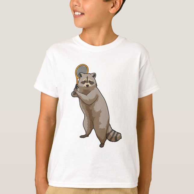 Camiseta Racoon em Tênis com raquete Tênis (Frente)