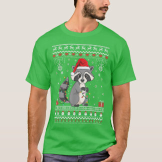 Camiseta Racoon Lovers design Xmas Luzes Cuja Racion Chri