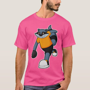 Camiseta Racoon na Boliche com Bola de boliche