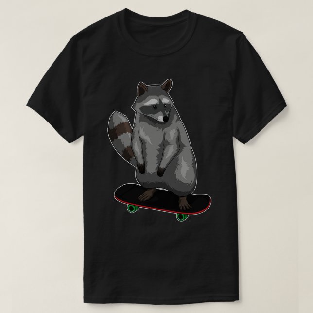 Camiseta Racoon Skater (Frente do Design)