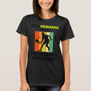 Camiseta Racquete de pickleball engraçada jogador de bola d