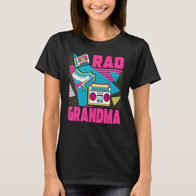 Camiseta Rad Grandma 90s Nostalgia estética da década de 19 (Frente)