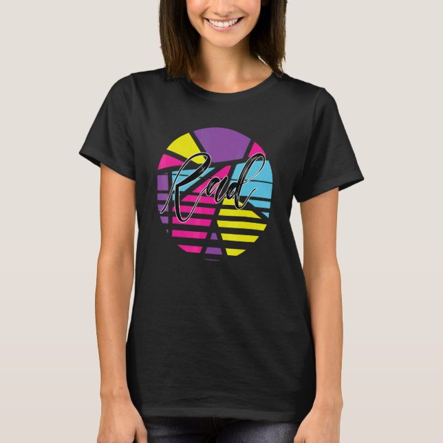 Camiseta Rad Psychedelic Design I Love The anos 80 (Frente)