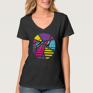 Camiseta Rad Psychedelic Design I Love The anos 80