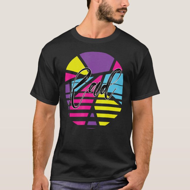 Camiseta Rad Psychedelic Design I Love The anos 80 (Frente)