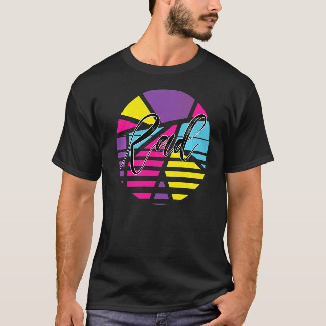 Camiseta Rad Psychedelic Design I Love The anos 80 (Frente)