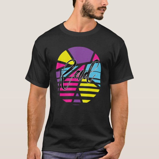 Camiseta Rad Psychedelic Design I Love The anos 80 (Frente)