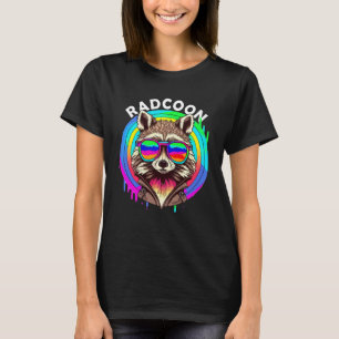 Camiseta Rad Racoon Radcoon Animal Sunglass 80 s Retro S