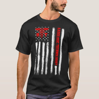 Camiseta Rad Tech Wee Tecnólogo Radiologista de Bandeira Am