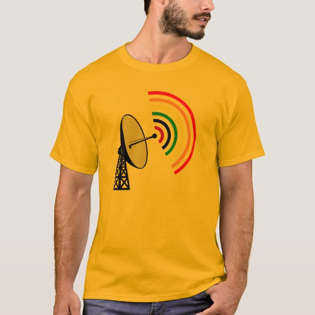 Camiseta Radar alegre do arco-íris LGBT de Gaydar (Frente)