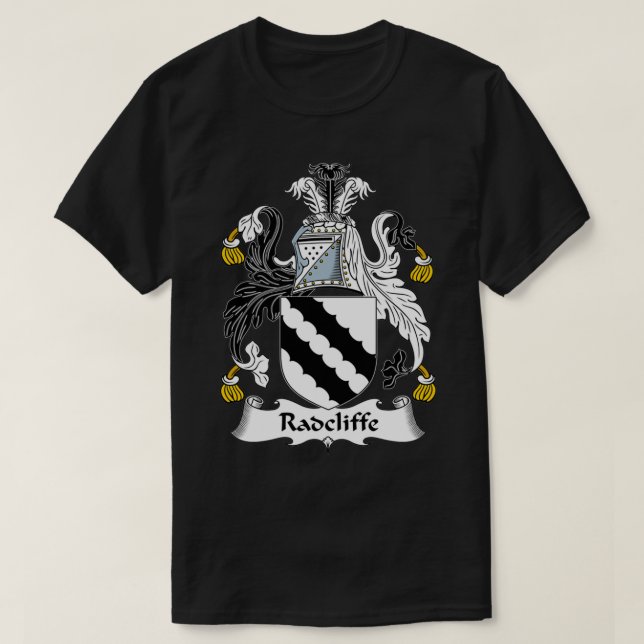 Camiseta Radcliffe Coat of Arms Family Crest 1  (Frente do Design)