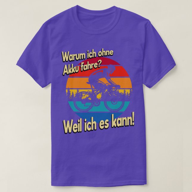 Camiseta Radfahrer Spruch ohne Akku (Frente do Design)