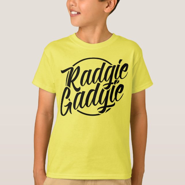Camiseta Radgie Gadgie Newcastle Geordie Dialect (Frente)