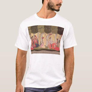 Camiseta Radha e Krishna assentados em um bosque, Kulu