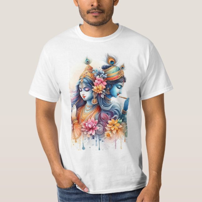 Camiseta Radha Krishna Phone Wallpaper ; Abre uma nova guia (Frente)