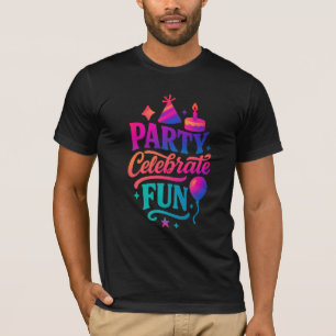 Camiseta Radiação Elétrica Fusão de Aniversário