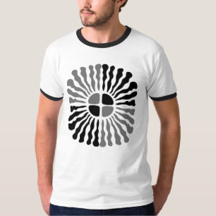Camiseta Radiação Monocromática Explosão Solar de Preto Flu