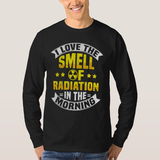 Camiseta Radiação nuclear e motor nuclear radioativo (Frente)