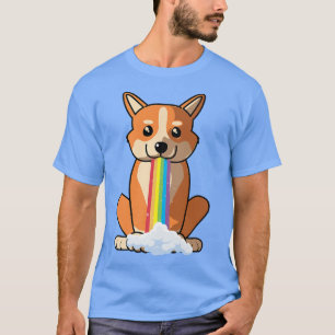Camiseta Radiação Positiva Arco-Íris Cachorro Engraçado Car