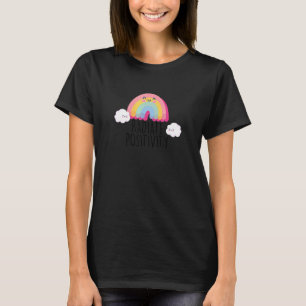 Camiseta Radiação Positiva Visco Aestético Cute Arco-Íris