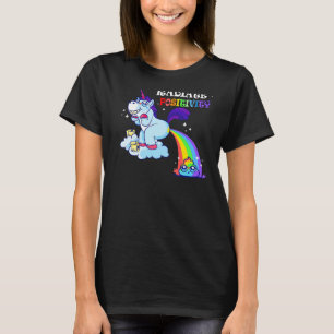 Camiseta Radiação Positividade nuvens arco-íris fabuloso un