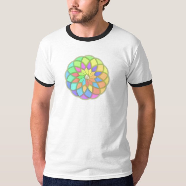 Camiseta Radial Petal Geometric Design (Frente)