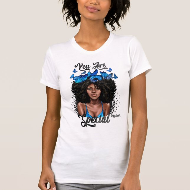 Camiseta Radiant Black Diva Embracando Empoderamento Negrit (Frente)