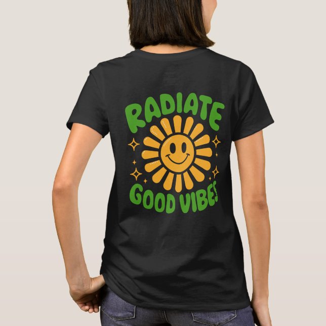 Camiseta Radiar boas vibrações - Smiley sunshine (Verso)