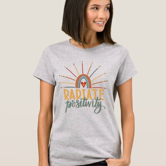 Camiseta Radiato Positivo Inspirividade Cardíaca T-Shirt (Criador carregado)