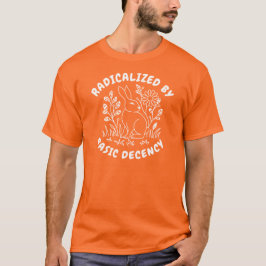 Camiseta Radicalizado pela Decência Básica Coelho Floral