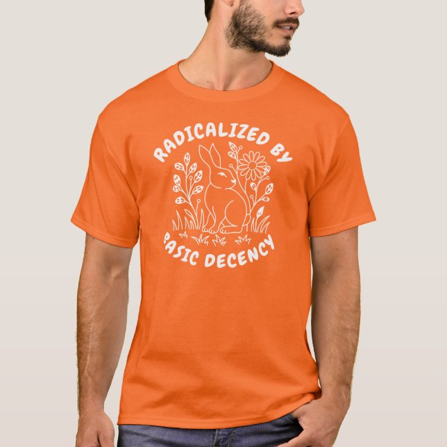 Camiseta Radicalized by Basic Decency Floral Bunny (Frente)