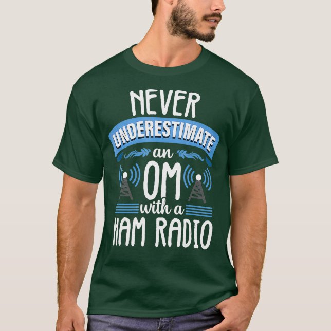 Camiseta Rádio Amador Funny OM Piada Ham (Frente)