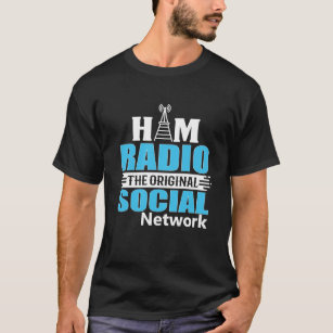 Camiseta Rádio Amateur Ham Primeira Rede de Mídia Social
