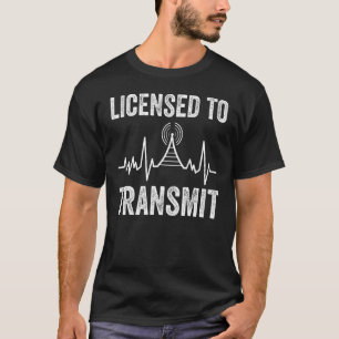 Camiseta Rádio Amateur Licenciado Para Transmitir O Rádio H