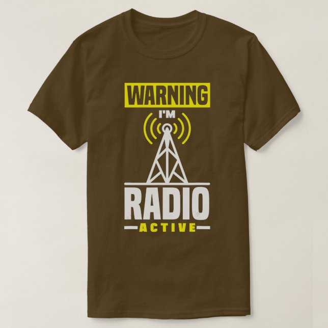 Camiseta Rádio Amateur Radio Operator HAM Aviso Rádio Im (Frente do Design)