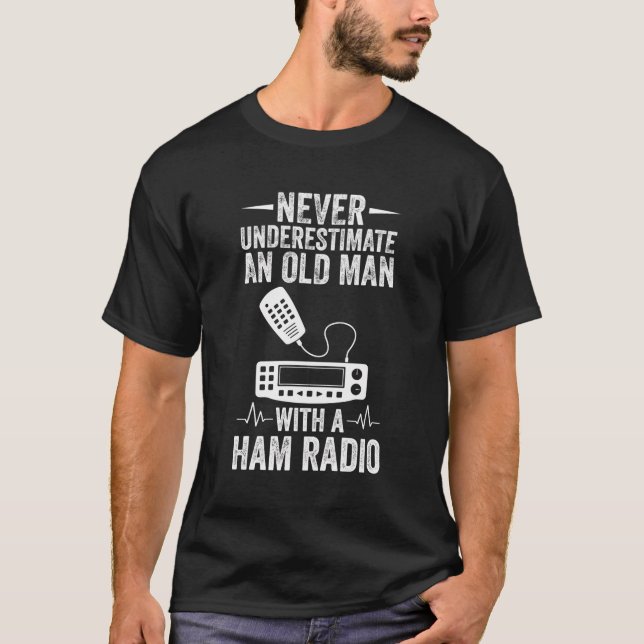 Camiseta Rádio Amateur Velho Com Rádio Ham (Frente)